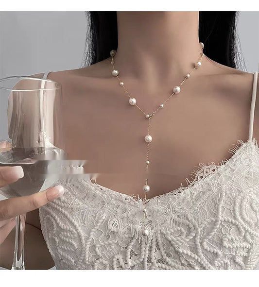 Baby's-breath Pearl Necklace Women's Clavicle Chain