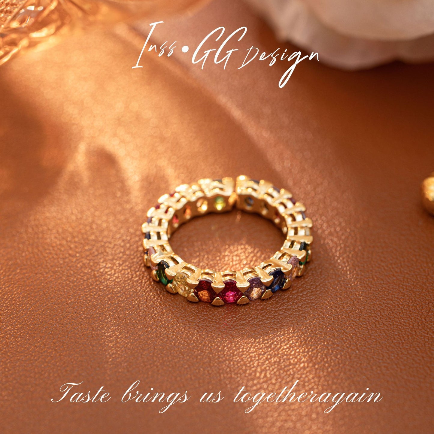 Creative Colorful Zircon Ring, Multicolor Ring For Women