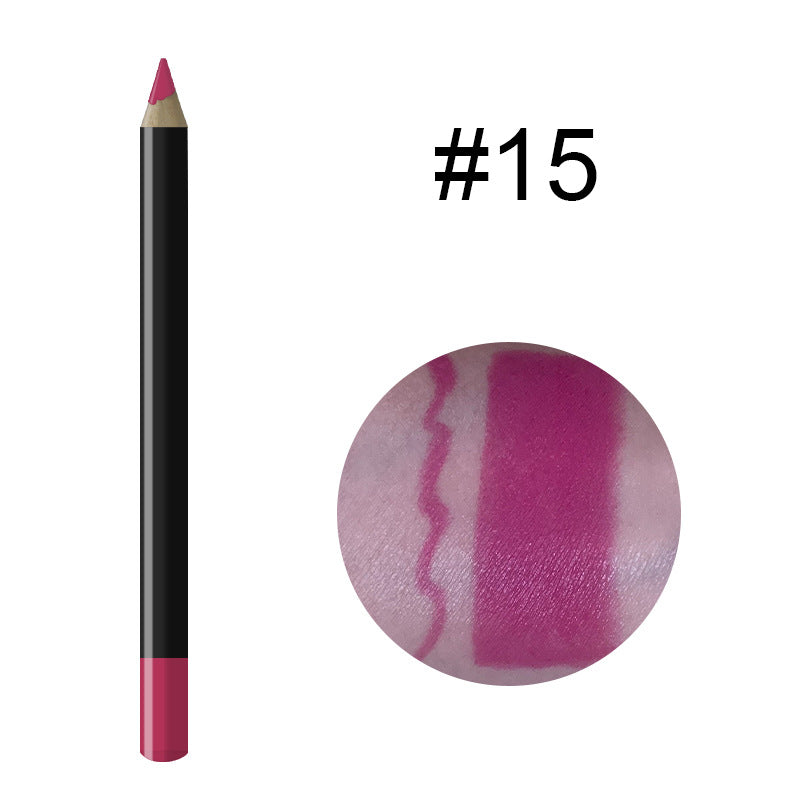 Foreign Trade Cross-Border 20-Color Multi-Functional Waterproof Lip Liner