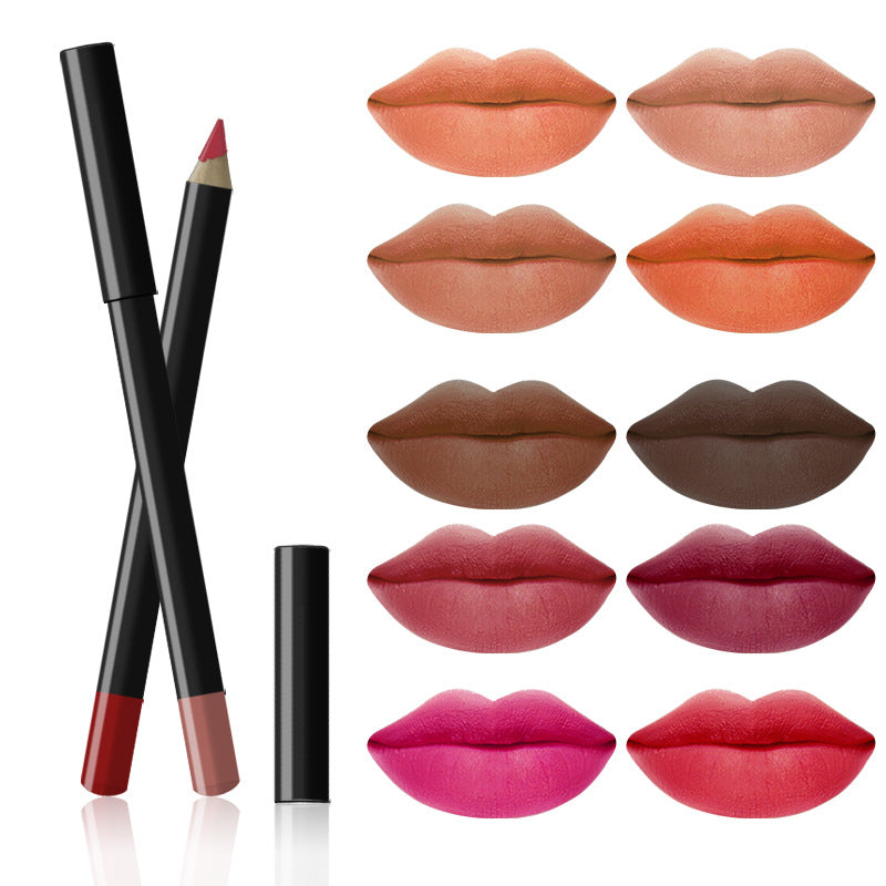 Foreign Trade Cross-Border 20-Color Multi-Functional Waterproof Lip Liner